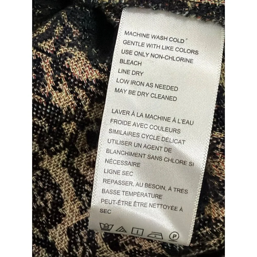 Free People We The Free Tapestry Fog Jacquard Shacket Shirt Jacet Medium NWT